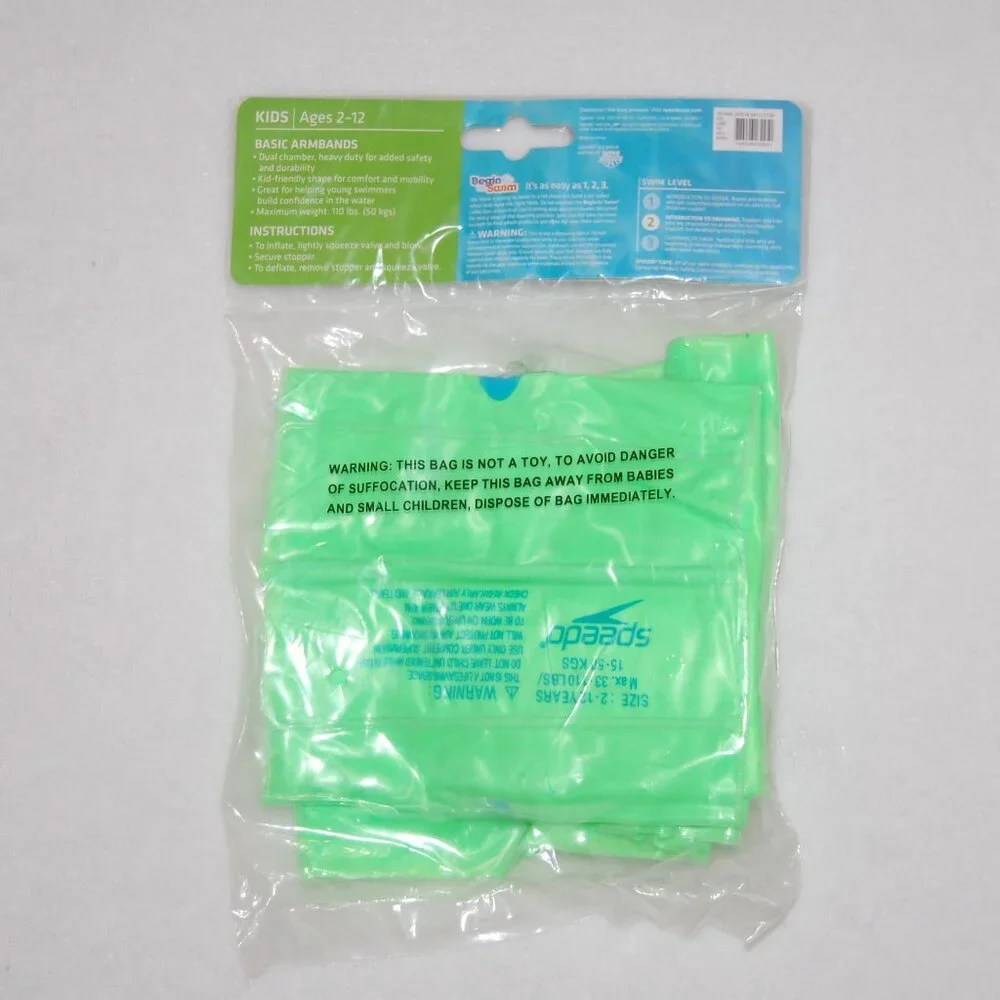 NWT Speedo Basic Armbands, 2 Pairs, Age 2-12